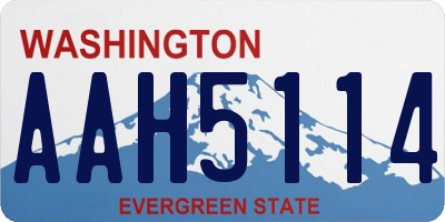 WA license plate AAH5114
