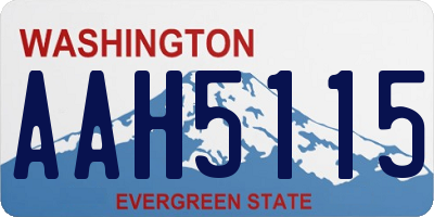 WA license plate AAH5115