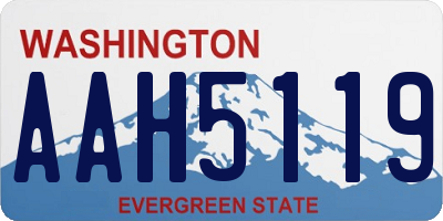 WA license plate AAH5119
