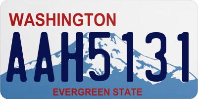 WA license plate AAH5131