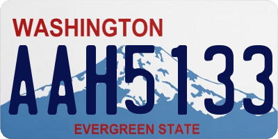 WA license plate AAH5133
