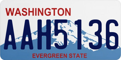 WA license plate AAH5136