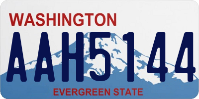 WA license plate AAH5144