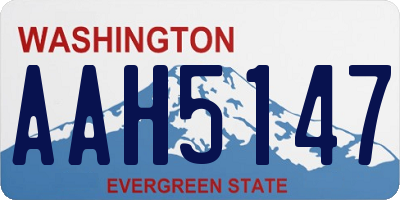 WA license plate AAH5147