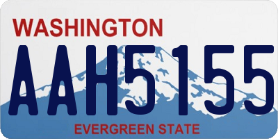 WA license plate AAH5155