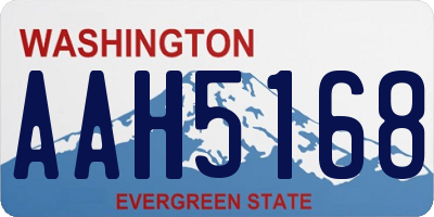 WA license plate AAH5168