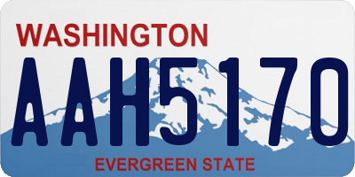 WA license plate AAH5170