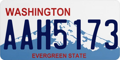 WA license plate AAH5173