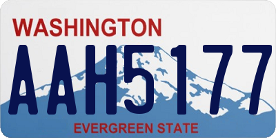WA license plate AAH5177