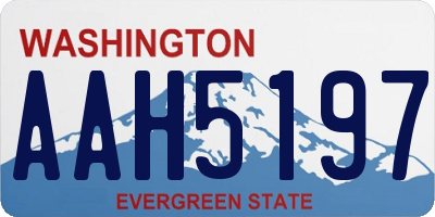 WA license plate AAH5197