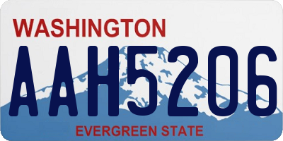 WA license plate AAH5206
