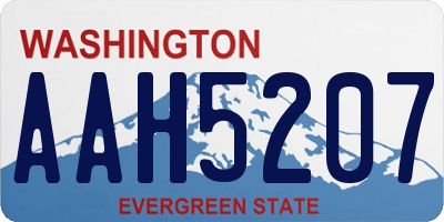 WA license plate AAH5207