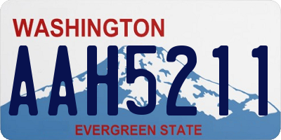 WA license plate AAH5211
