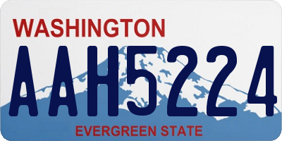 WA license plate AAH5224