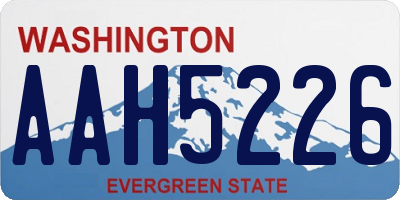 WA license plate AAH5226