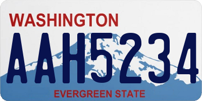 WA license plate AAH5234