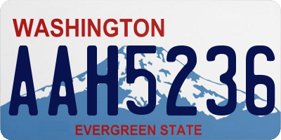 WA license plate AAH5236