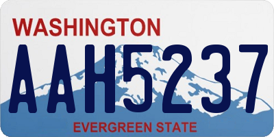 WA license plate AAH5237