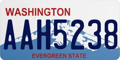 WA license plate AAH5238