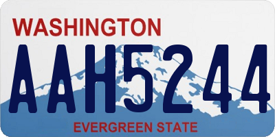 WA license plate AAH5244