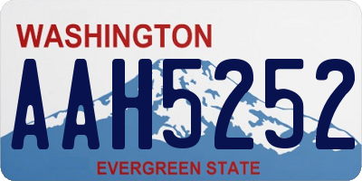 WA license plate AAH5252