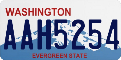 WA license plate AAH5254