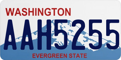 WA license plate AAH5255