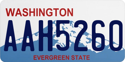 WA license plate AAH5260