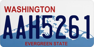 WA license plate AAH5261