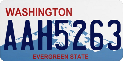 WA license plate AAH5263