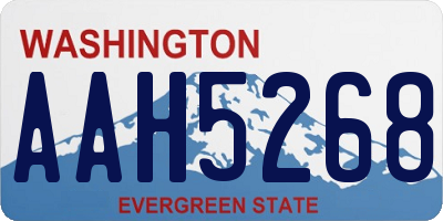 WA license plate AAH5268