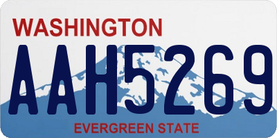 WA license plate AAH5269