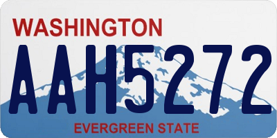 WA license plate AAH5272