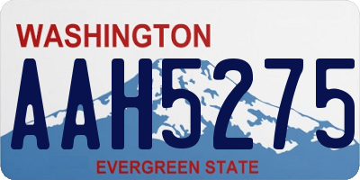 WA license plate AAH5275