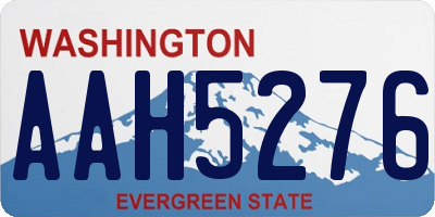 WA license plate AAH5276