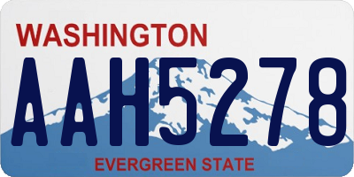 WA license plate AAH5278