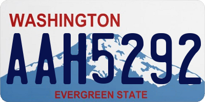 WA license plate AAH5292