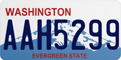 WA license plate AAH5299
