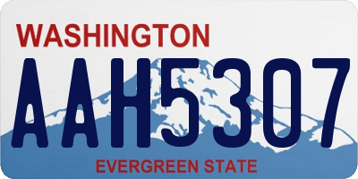 WA license plate AAH5307