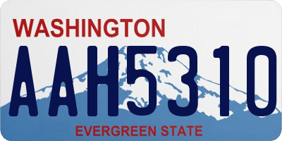WA license plate AAH5310