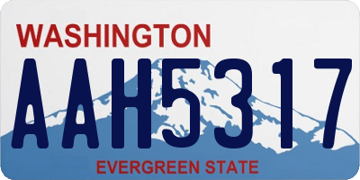 WA license plate AAH5317