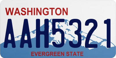 WA license plate AAH5321