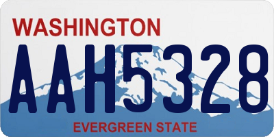 WA license plate AAH5328