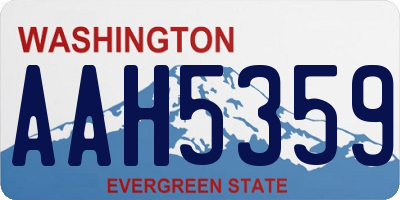 WA license plate AAH5359