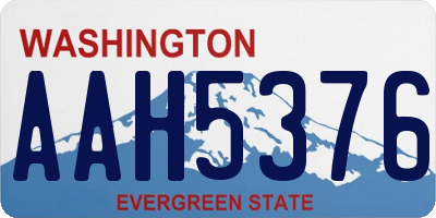 WA license plate AAH5376