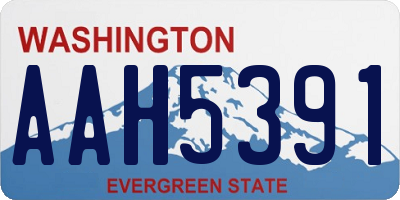 WA license plate AAH5391