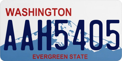 WA license plate AAH5405