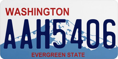 WA license plate AAH5406