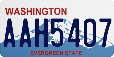 WA license plate AAH5407