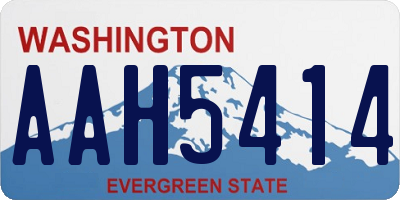 WA license plate AAH5414